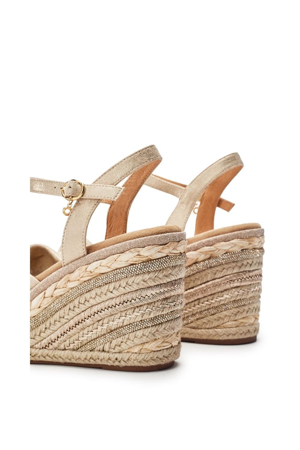 Moda In Pelle Moda In Pelle Women's 'Meerah' Alcantara Wedges in Gold - 4