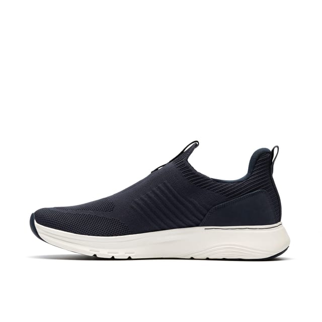 Clarks Clarks Men's Motion Trek IN Navy Knit Trainers, Lace Up in Blue - 2