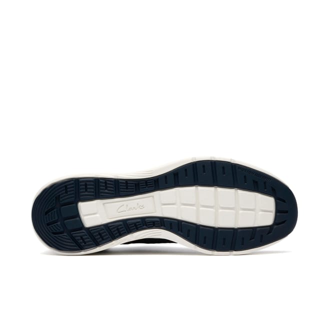 Clarks Clarks Men's Motion Trek IN Navy Knit Trainers, Lace Up in Blue - 3