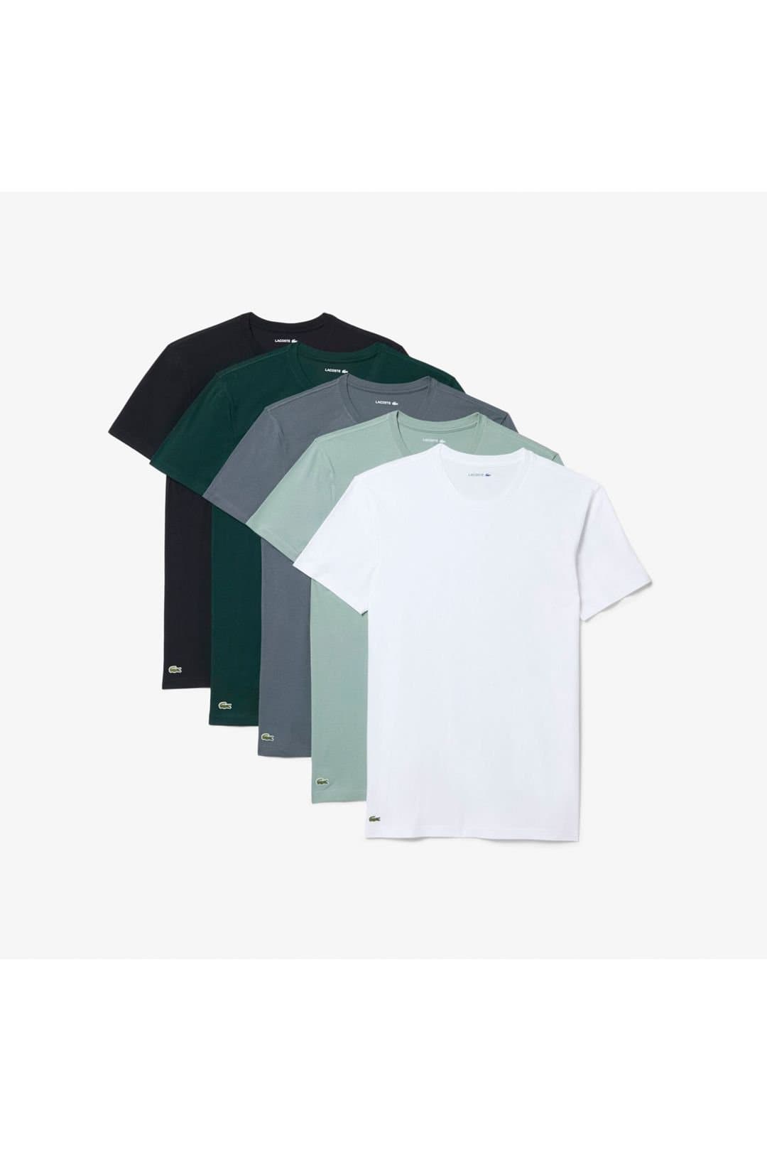 Lacoste Lacoste Men's 5 Pack Cotton Crew Neck T-Shirts Multi