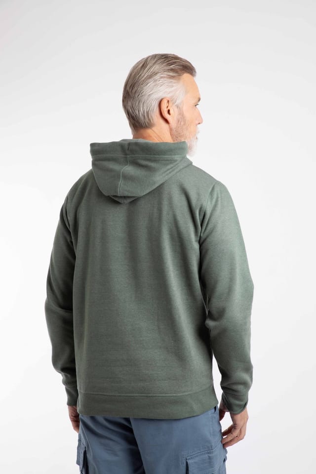 Weird Fish Weird Fish Men's Bryant Front Print Graphic Popover Hoodie in Green - 3