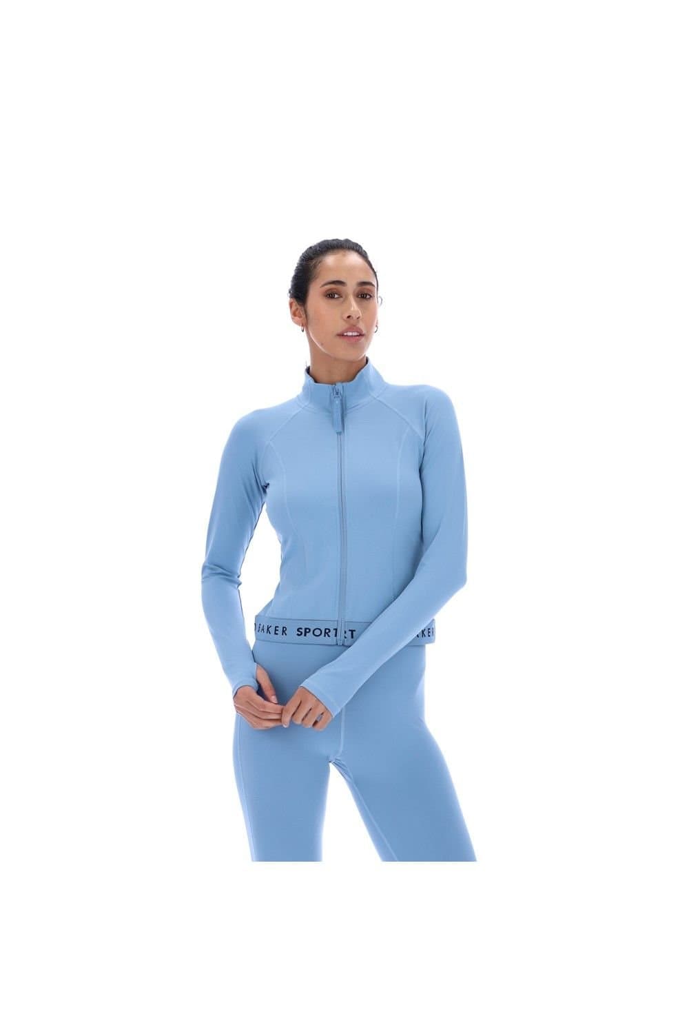 Ted Baker Ted Baker Women's Marie Essentials Cropped Zip Up Jacket in Light Blue