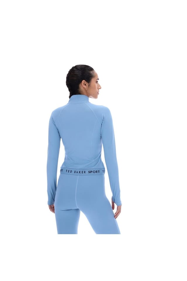 Ted Baker Ted Baker Women's Marie Essentials Cropped Zip Up Jacket in Light Blue - 2