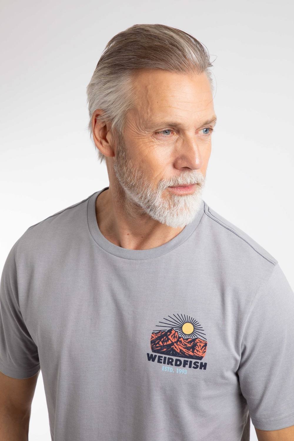 Weird Fish Weird Fish Men's Hiker Graphic T-Shirt in Grey - 2