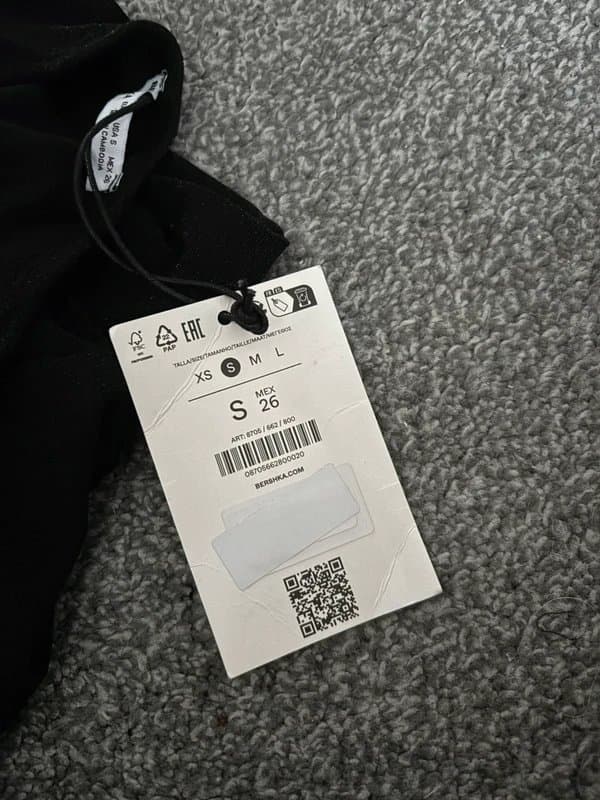 Bershka black sparkle halter-neck top