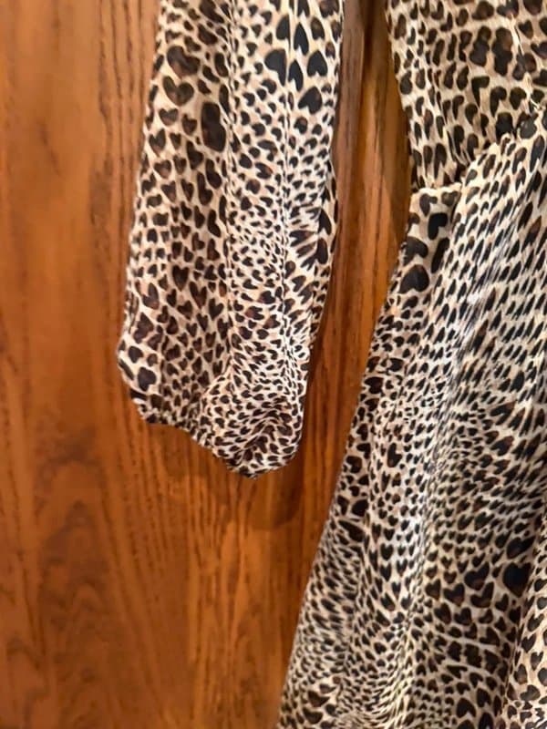 Topshop Top Shop Chiffon Animal Print Dress Petite Size 10