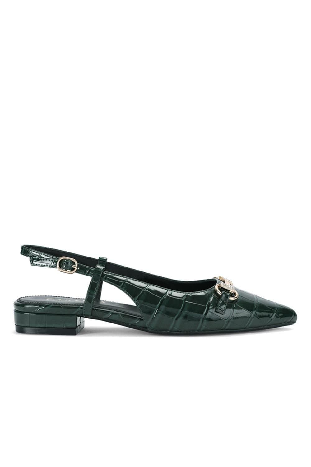 Carvela Carvela Women's 'Valentina Loafer' Croc Print Sandals in Green