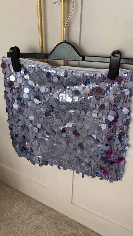 ASOS Design ASOS blue sequin skirt