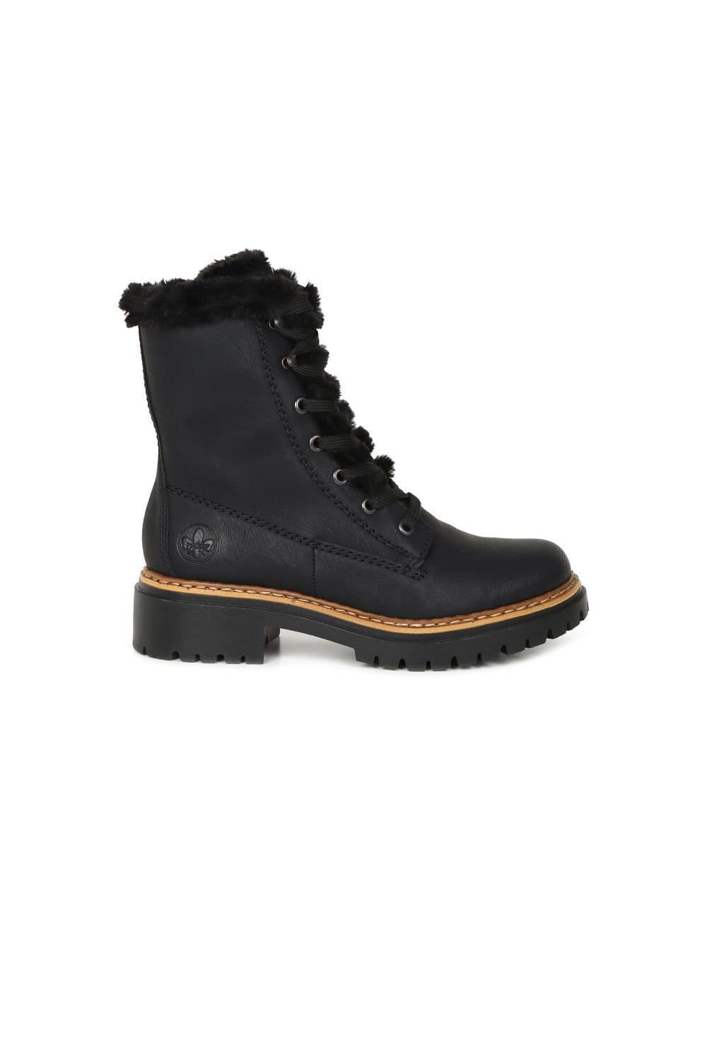 Rieker Rieker Black Leather Ankle Boots