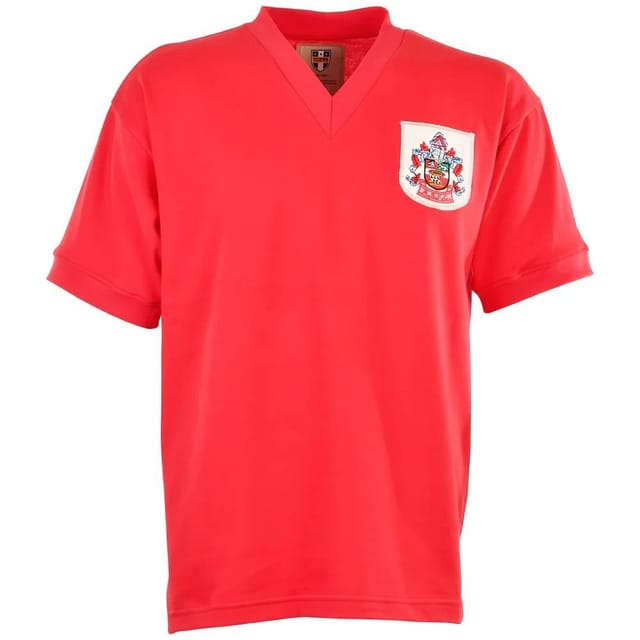 Accrington Accrington Men's Mens Retro Stanley 1950 1960s Football Shirt in Red - 2