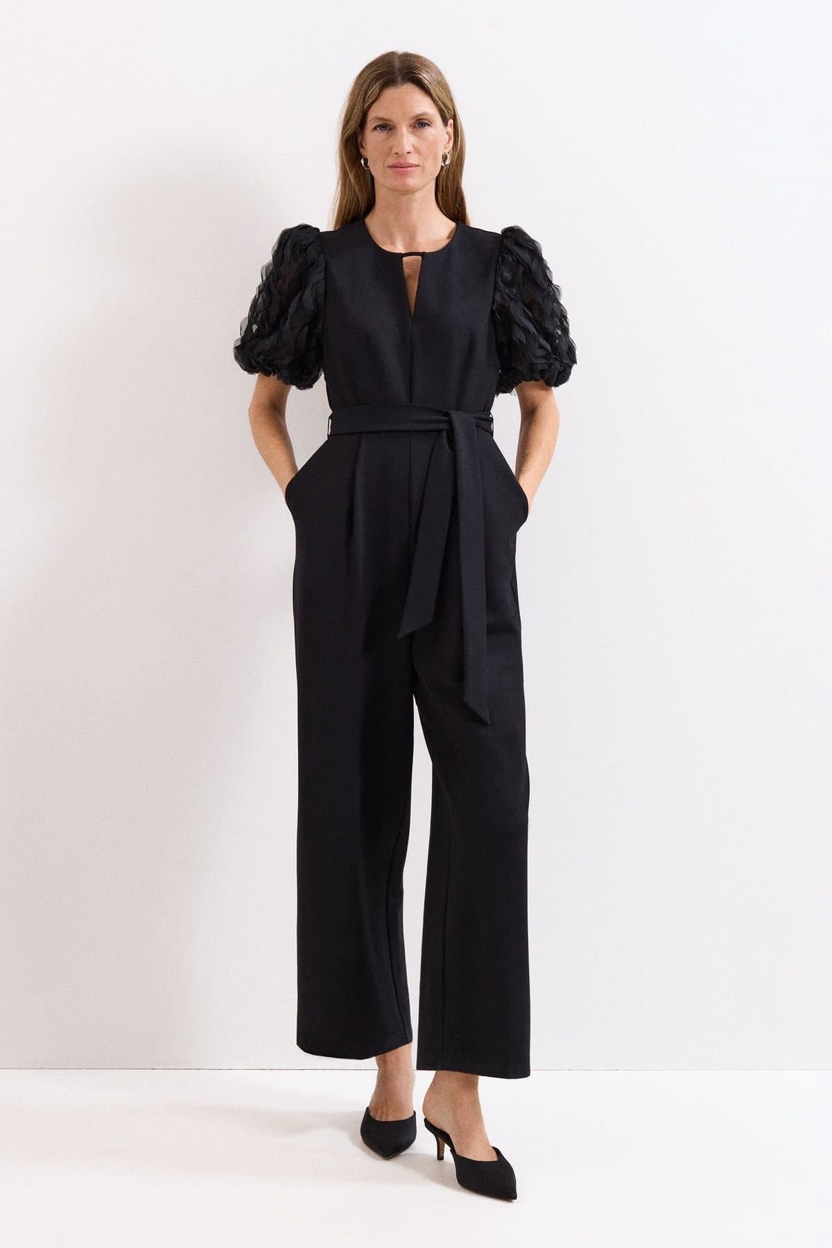 Phase Eight Phase Eight Women's Anda Puff Sleeve Jumpsuit in Black