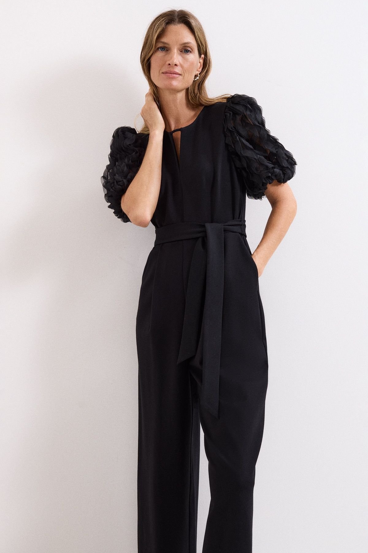 Phase Eight Phase Eight Women's Anda Puff Sleeve Jumpsuit in Black - 3