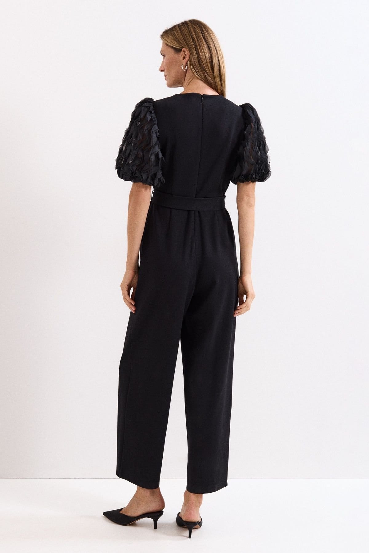 Phase Eight Phase Eight Women's Anda Puff Sleeve Jumpsuit in Black - 4