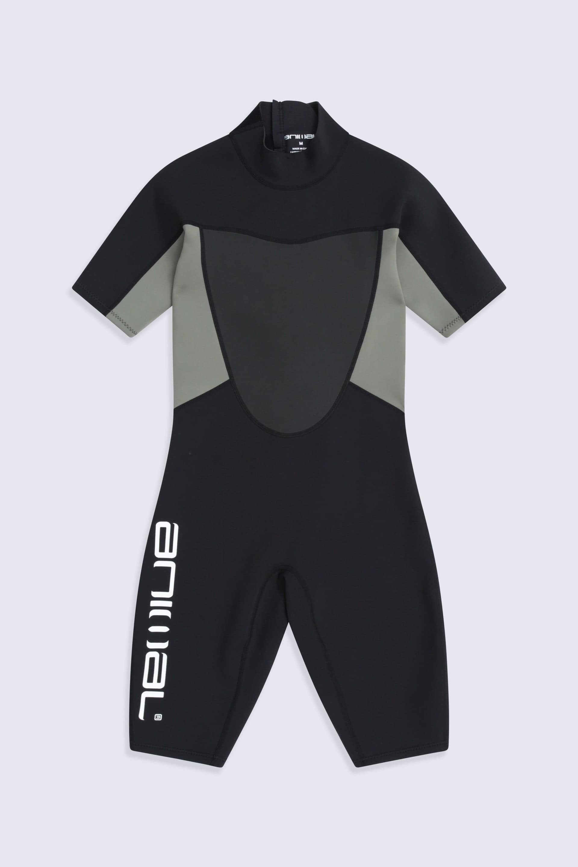 Animal Animal Men's 'Slater' Comfortable Lightweight Stretchy Swim Surf Shorty Wetsuit in Black