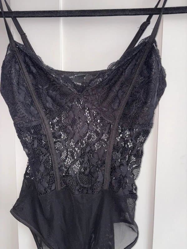 New Look Black lace body suit