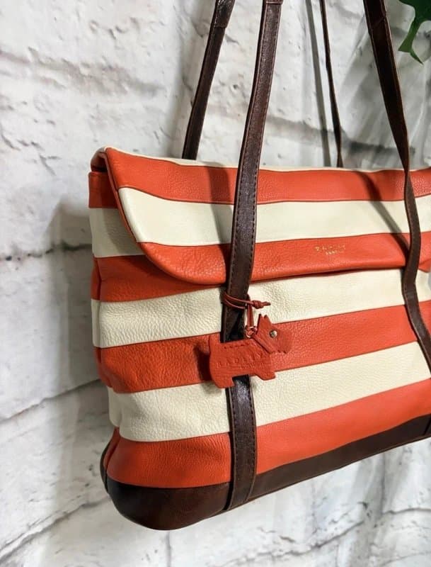 Radley Radley “Babington Stripe” Leather Shoulder Bag