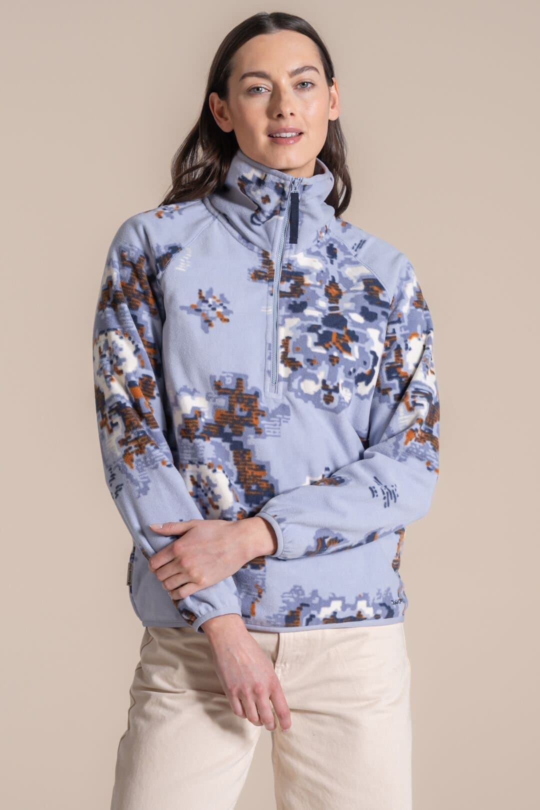 Craghoppers Craghoppers Women's National Trust Reedmace Half Zip Fleece in Pale Blue