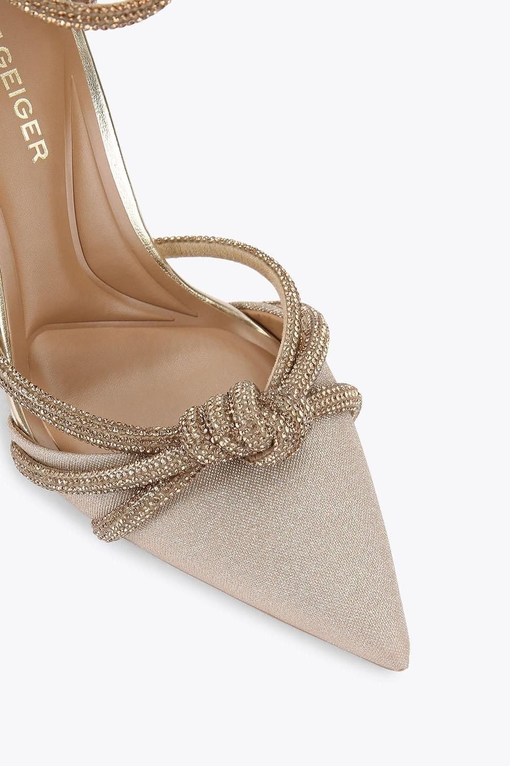 KG Kurt Geiger KG Kurt Geiger Women's 'Ava2' Fabric Heels in Gold - 4