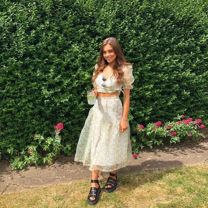 ASOS Design Floral tuelle co ord