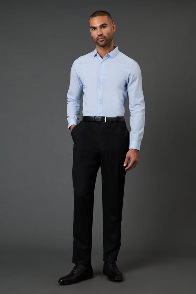 Burton Burton Men's Black Slim Fit Smart Trousers - 2