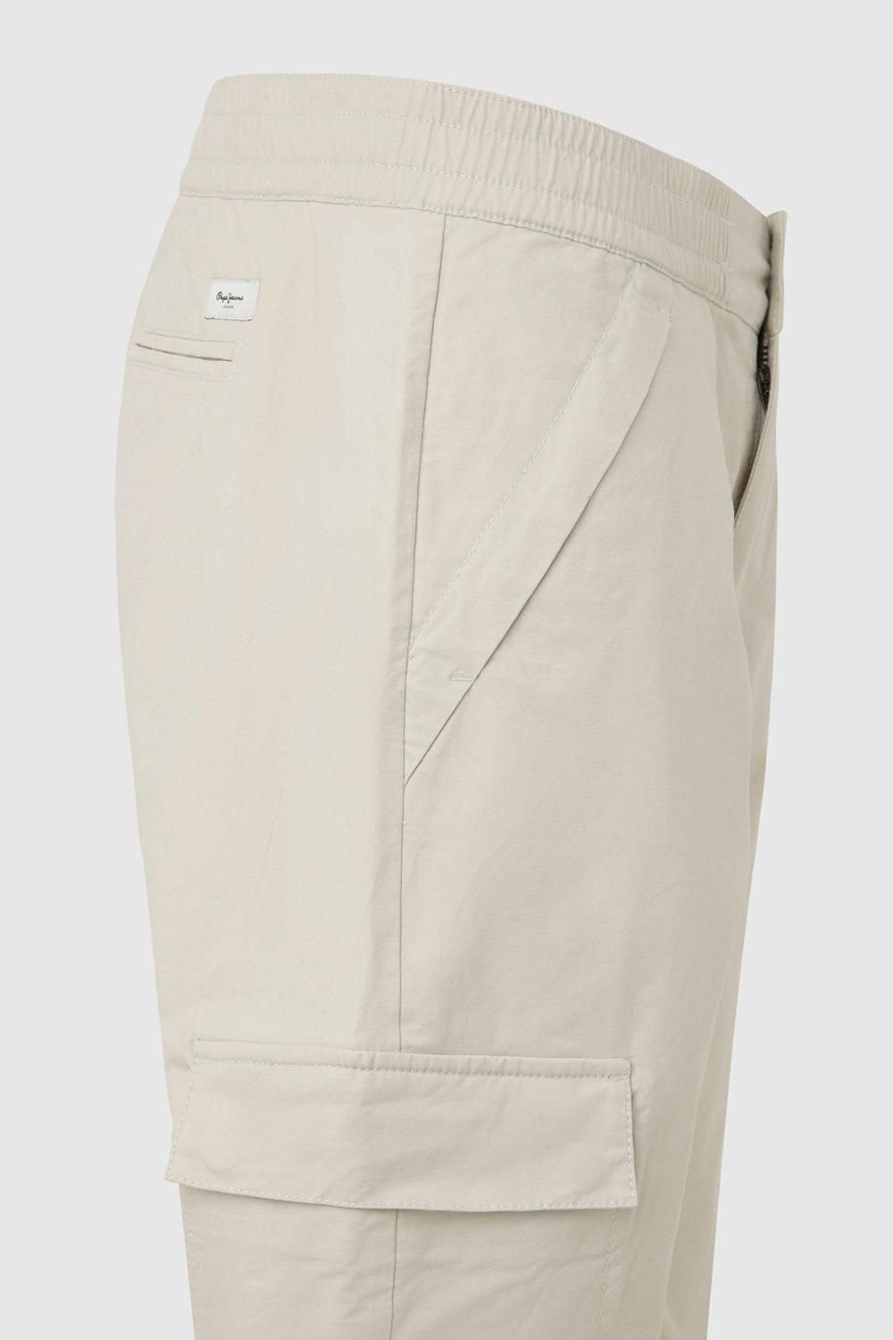 Pepe Jeans Pepe Jeans Men's Relaxed Straight Cargo Pant Stone - 3