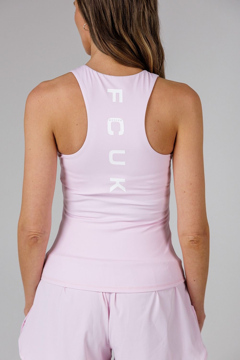 French Connection French Connection Women's FCUK Sports Racer Tank Top in Pink - 2