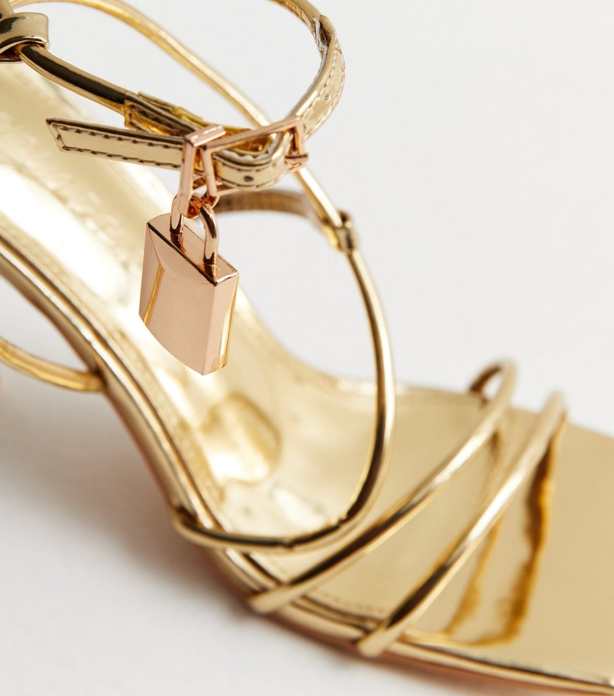 Public Desire Women's Gold Strappy Stiletto Heel Sandals Public Desire New Look - 4