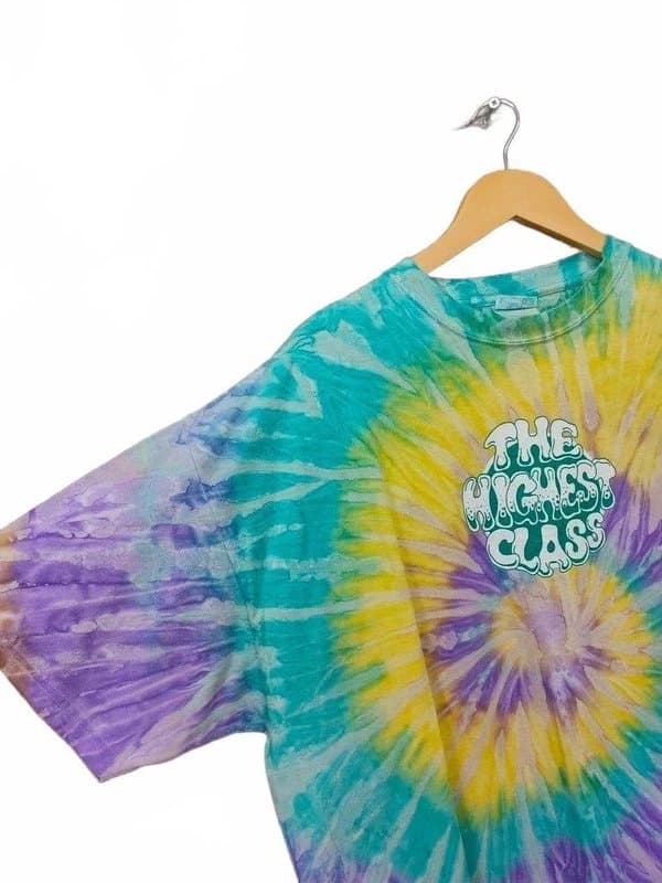 Hanes Vintage 2002 Hanes The Highest Class Weed Parody Tie Dye T-Shirt Men's XL DCHS