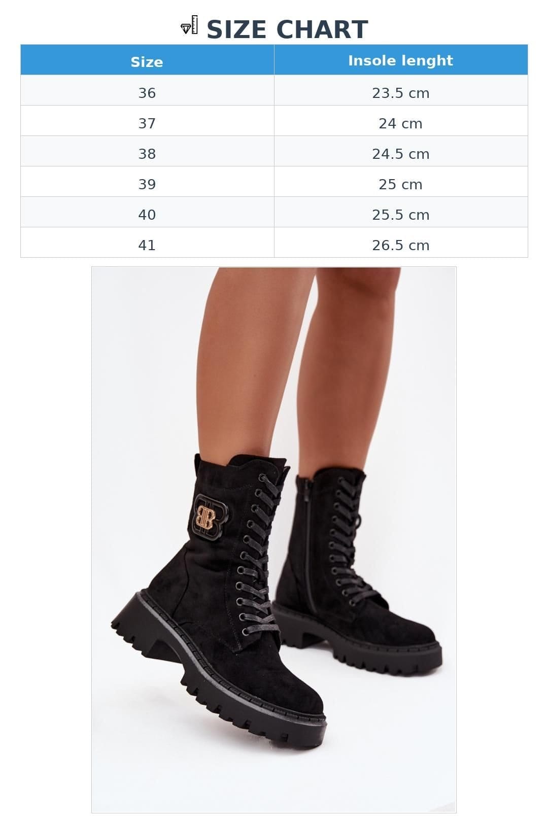 Love Lace Love Lace Women's Urban Worker Boots with Zip Closure & Insulated Lining in Black - 4