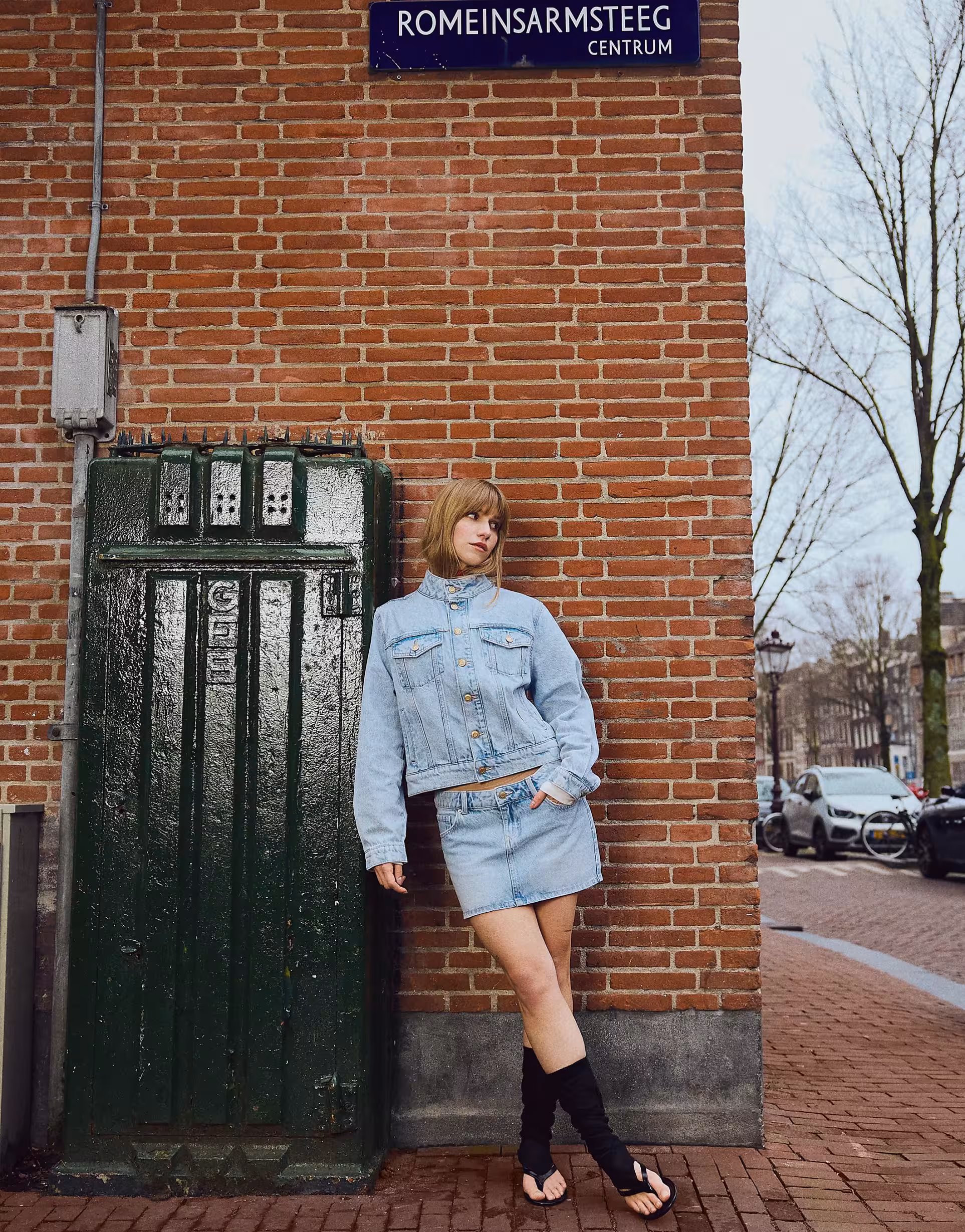 ASOS Bershka Denim set in mid blue - 1