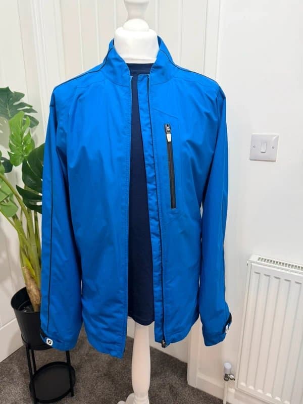 FootJoy FootJoy HydroTour Waterproof Golf Jacket Size 2XL Blue Full Zip