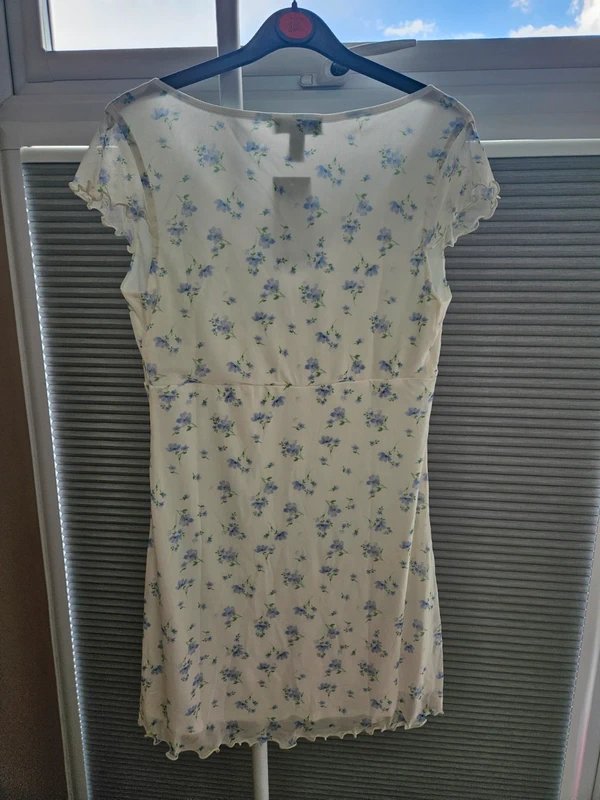 New Look V neck mesh mini dress - 1