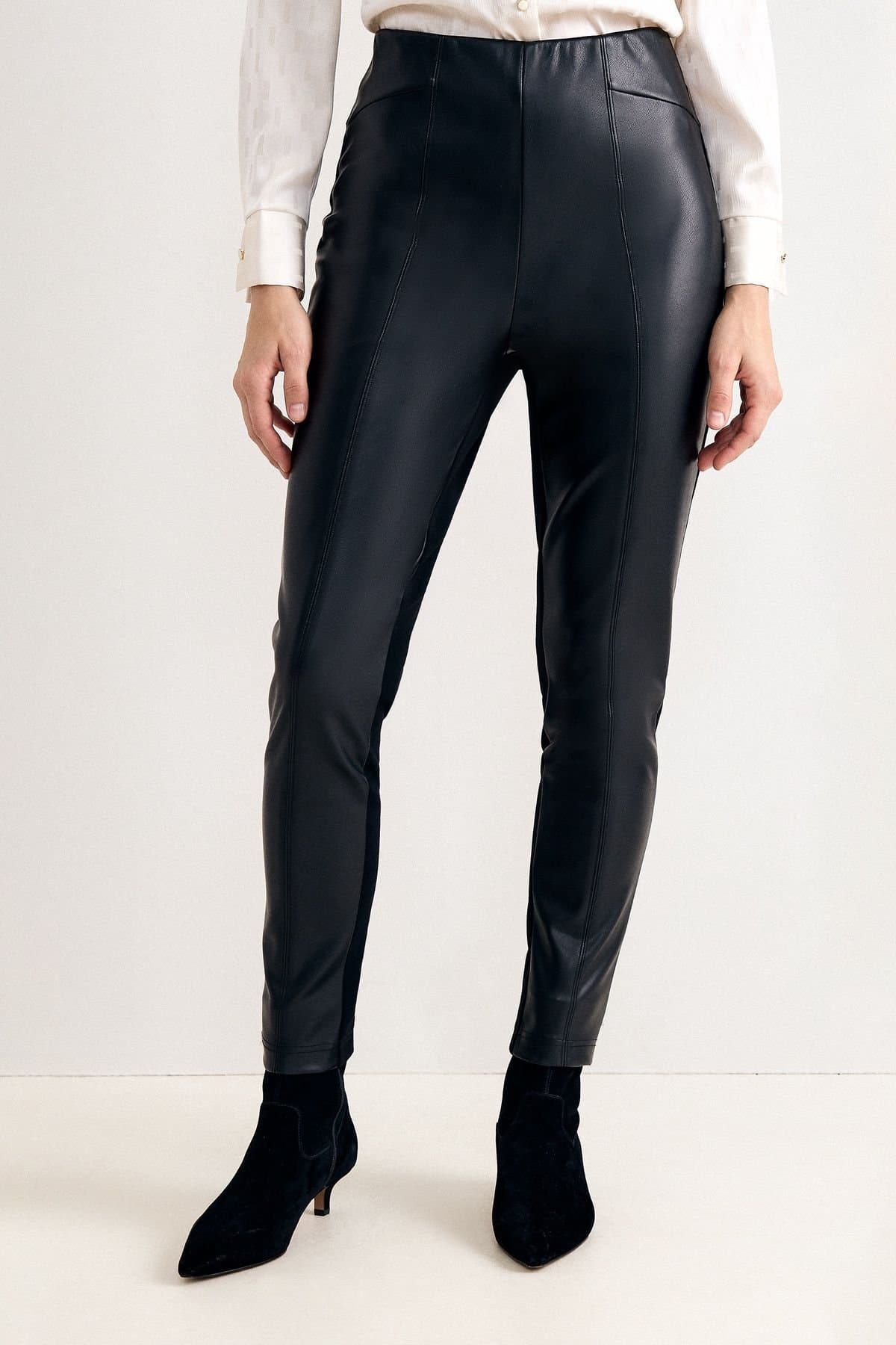 Phase Eight Phase Eight Women's Alora Faux Leather Trouser in Black