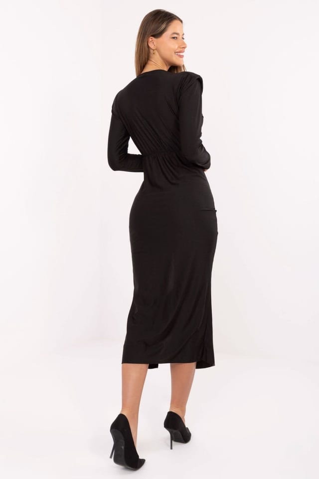 Love Lace Love Lace Women's Pencil Midi Evening Dress in Black - 3