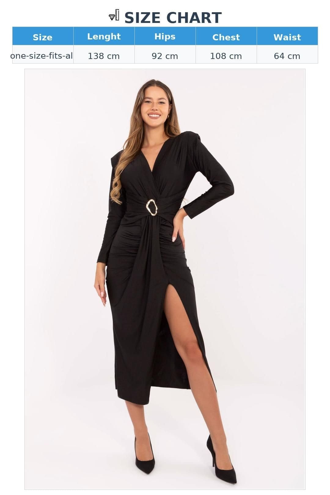 Love Lace Love Lace Women's Pencil Midi Evening Dress in Black - 4