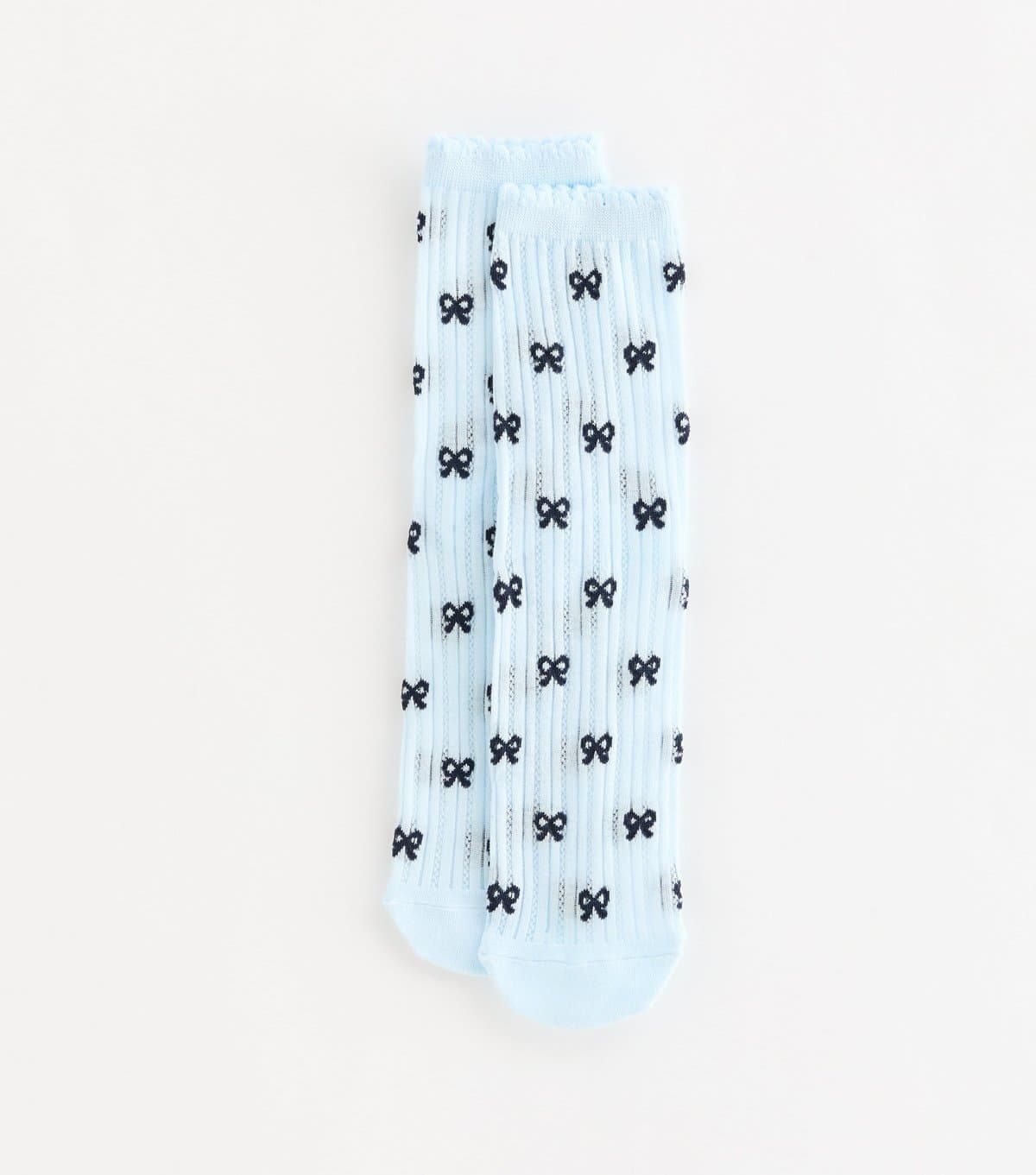 New Look New Look Blue Bow Pattern Cotton Rich Socks