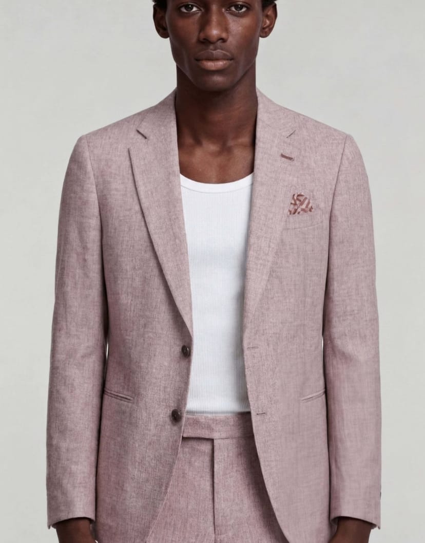 ASOS Harry Brown Giacomo slim fit single breasted suit jacket in berry - 1