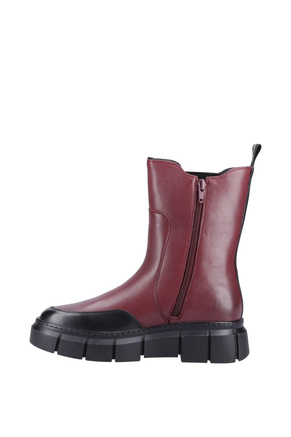 Hush Puppies Hush Puppies Women's 'Fleur' Ankle Boots in Dark Red - 4