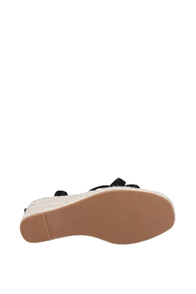 Hush Puppies Hush Puppies Women's Jenny Espadrille Wedge Sandal in Black - 3