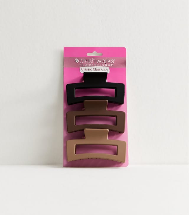Brushworks Neutral Square Claw Clips Brushworks New Look - 2