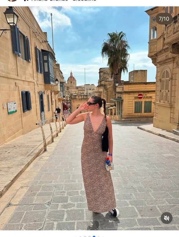 ASOS Brown Leopard Print Maxi Dress