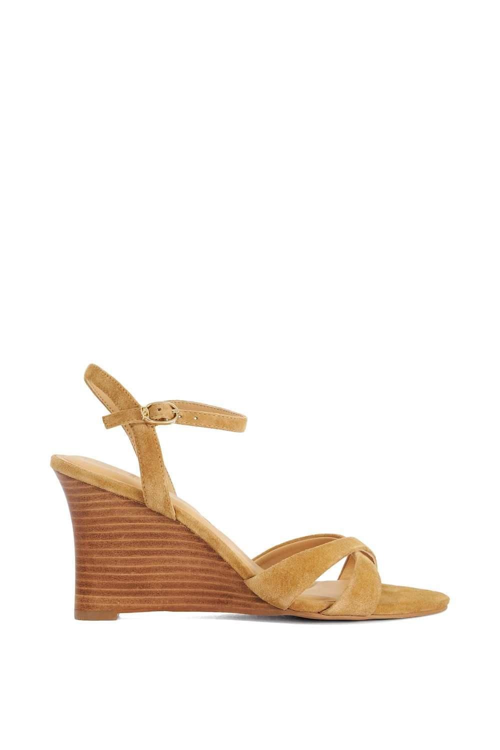 Dune London Dune London Women's 'Kalans' Suede Wedges in Brown