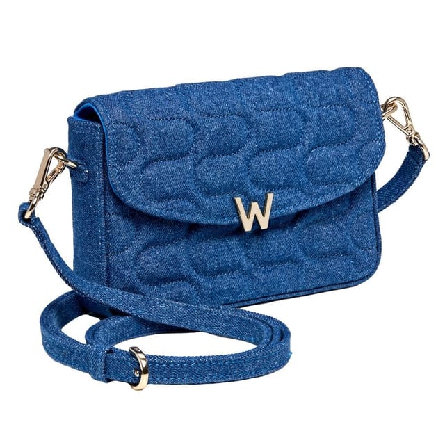 Wolf WOLF Women's Mimi Swirl Cross Body Bag with Scarf in Mid Blue - 2