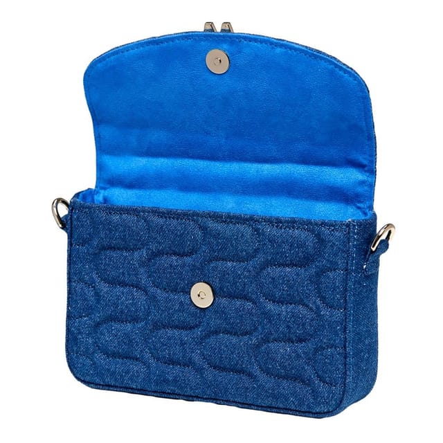 Wolf WOLF Women's Mimi Swirl Cross Body Bag with Scarf in Mid Blue - 3