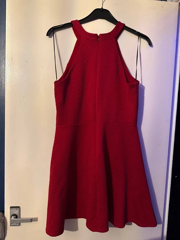 New Look Red halter skater dress - 1