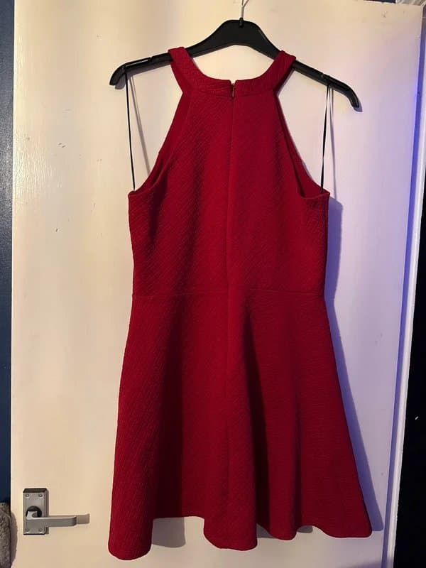 New Look Red halter skater dress