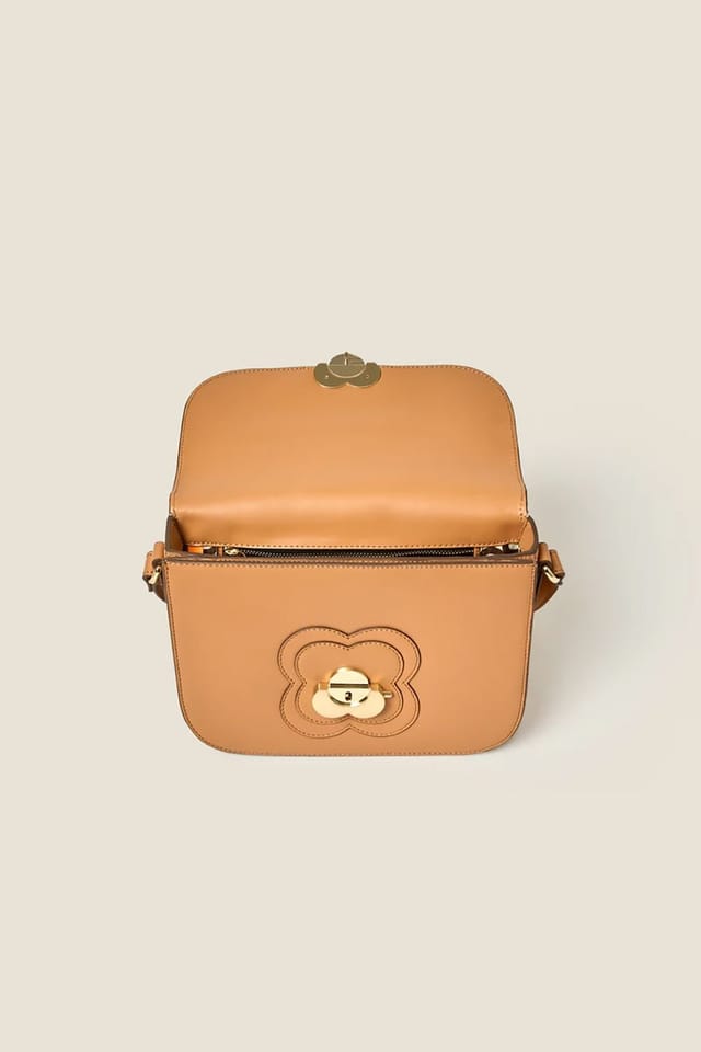 Orla Kiely Orla Kiely Women's Eclipse Leather Crossbody Bag - Light Tan - 3
