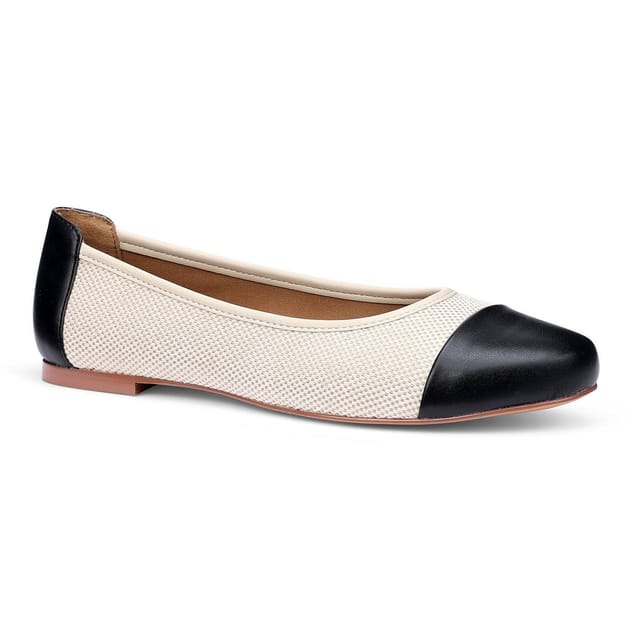 Hotter Hotter Women's 'Ingrid' Ballerina Pumps in Natural - 2