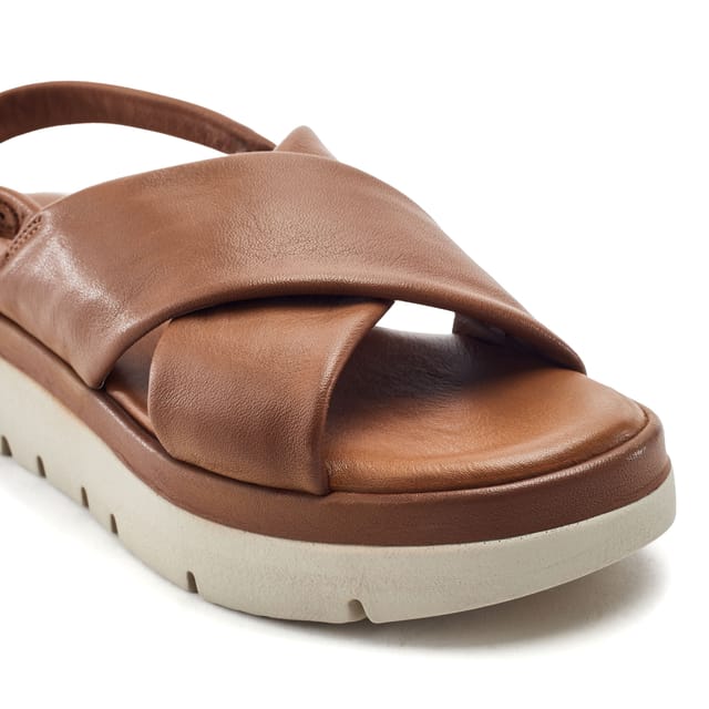 Moda In Pelle Moda In Pelle Women's 'Nettina' Leather Flatforms in Tan - 2
