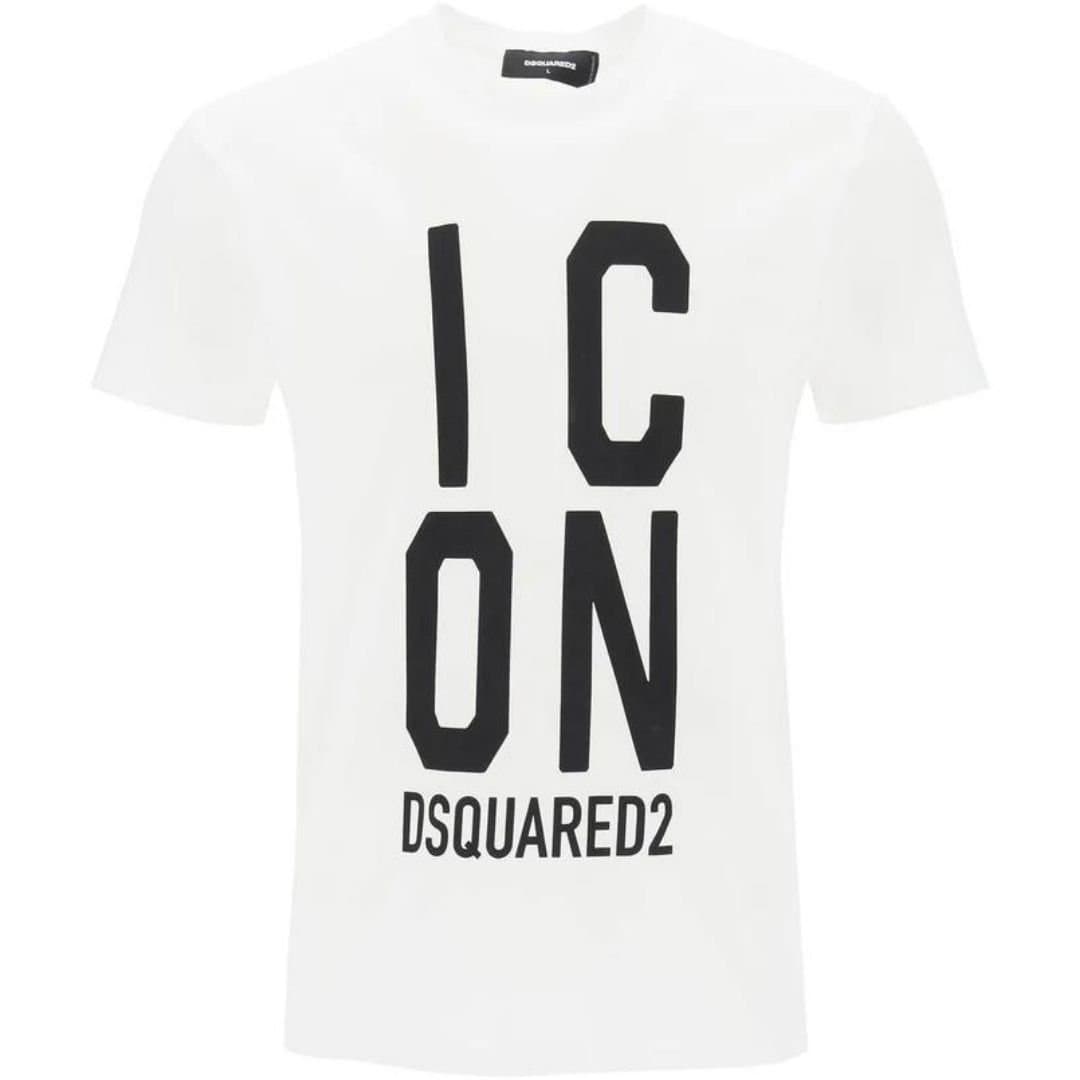 Dsquared2 Dsquared2 Men's Bold Icon Logo Cool Fit White T-Shirt